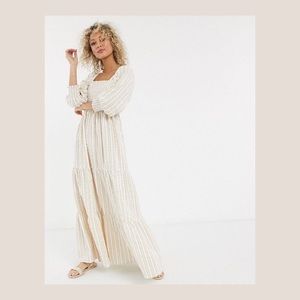 ASOS Striped Tiered Maxi Dress
